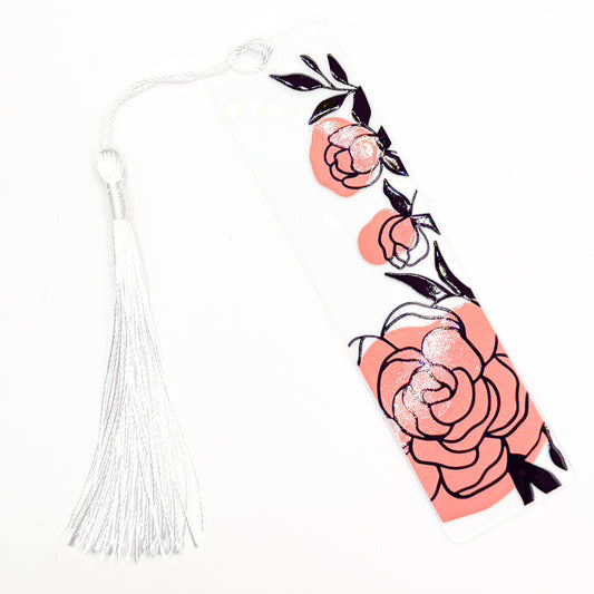 Cozy Roses Acrylic Bookmark