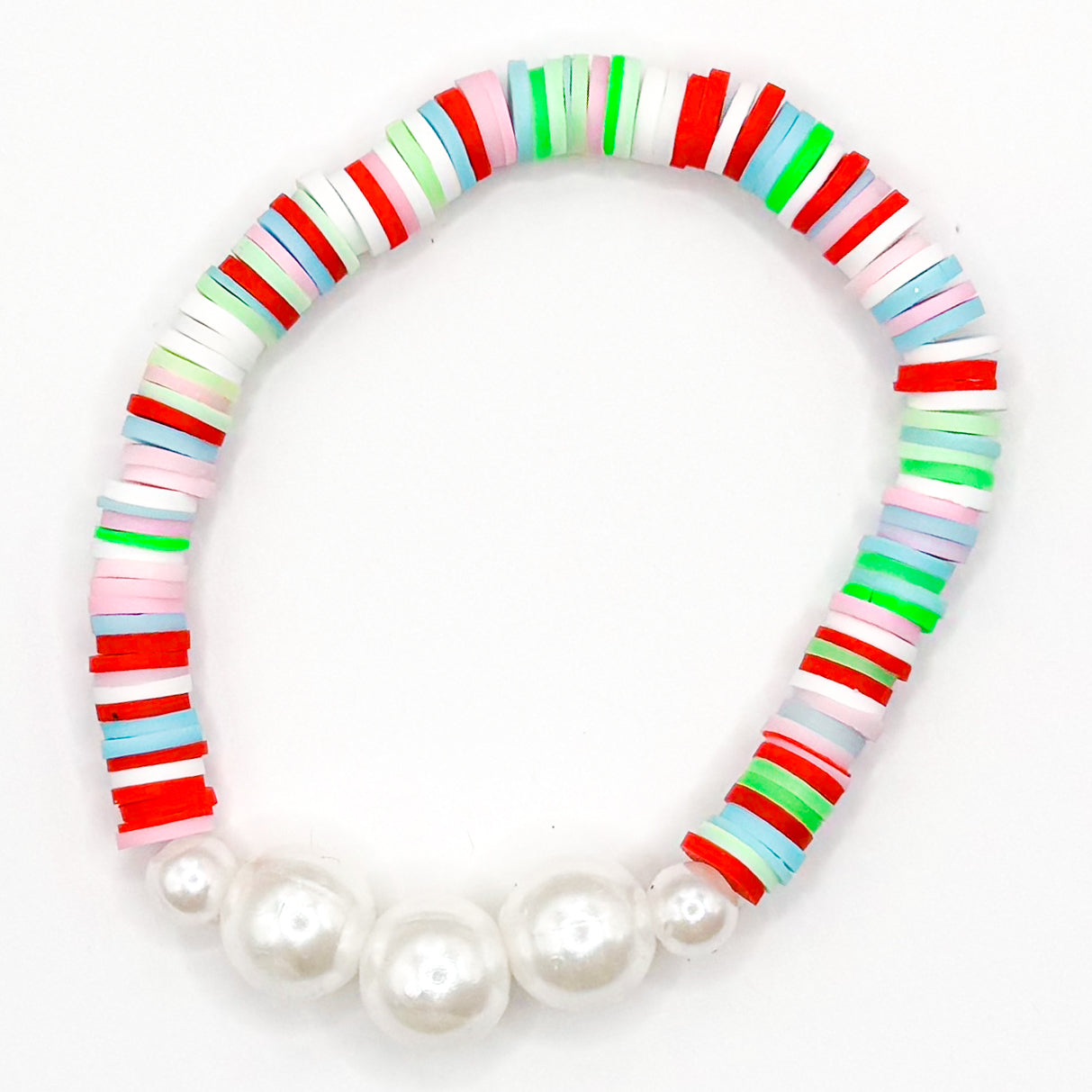 Bold Pearls Clay Beaded Bracelet