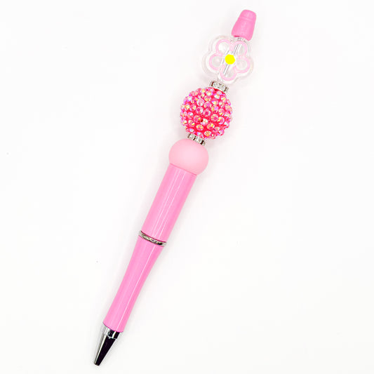 Pink Flower Charm Pen