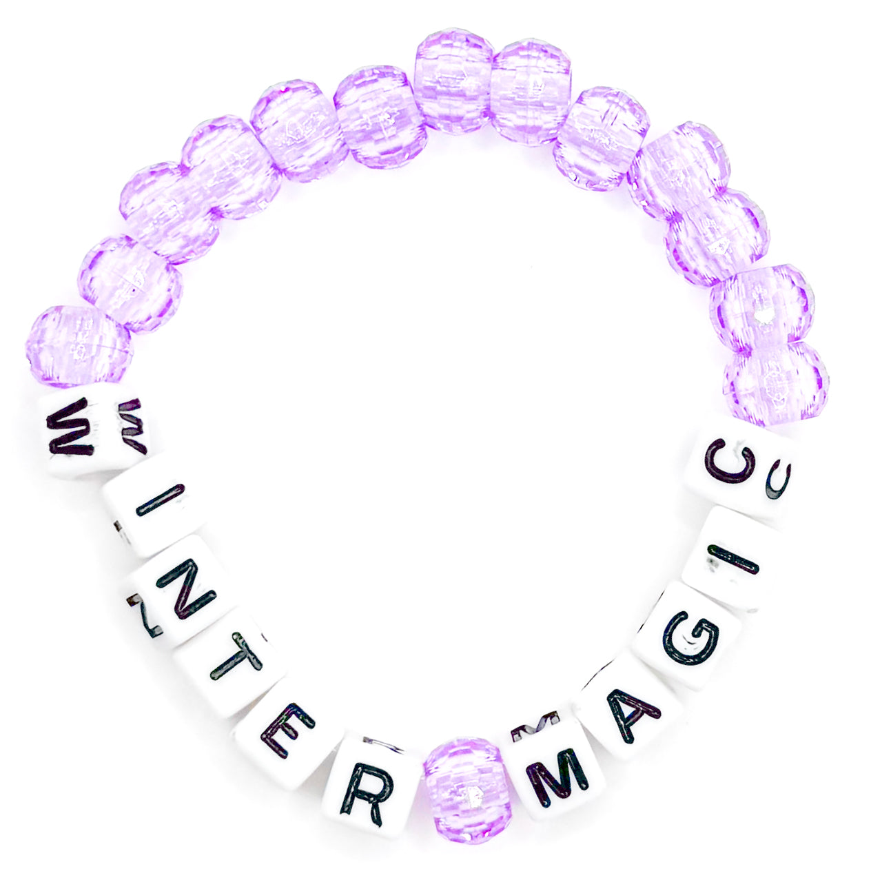 Purple "Winter Magic" Beaded Bracelet
