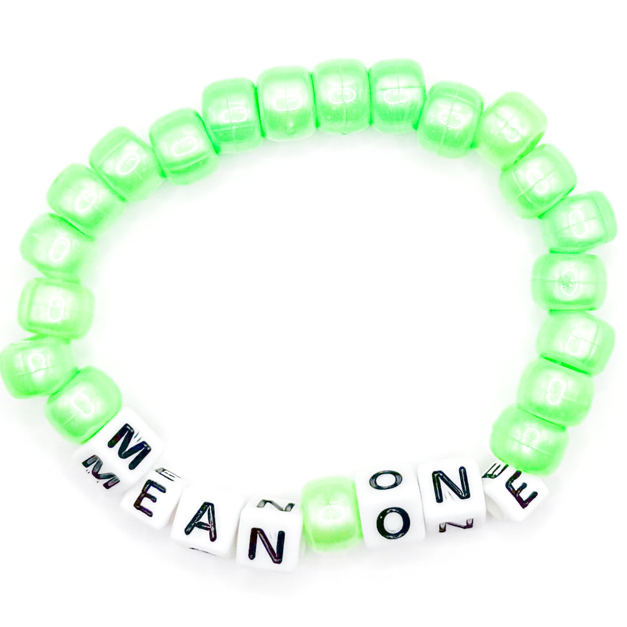 Green "Mean One" Beaded Bracelet