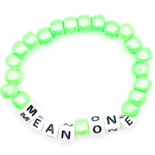 Green "Mean One" Beaded Bracelet