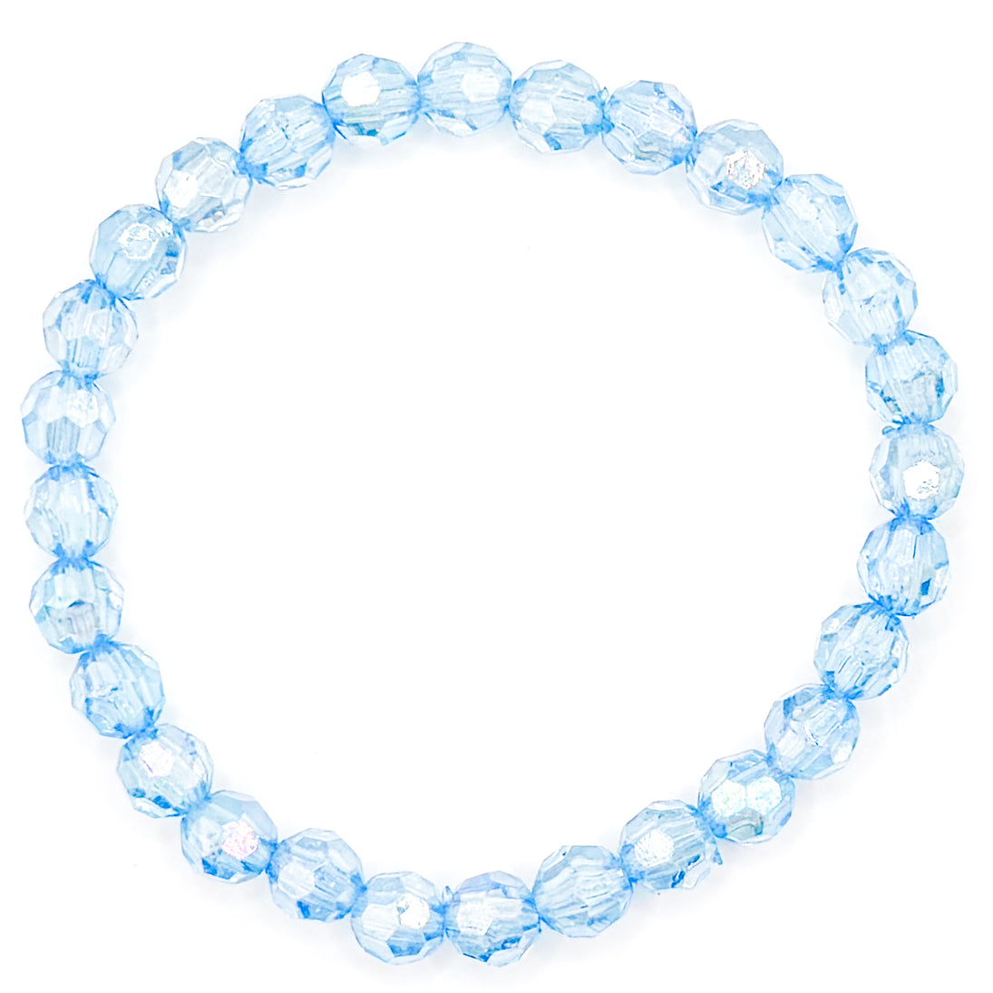 Blue Preppy Chic Beaded Bracelet