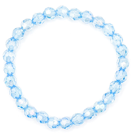 Blue Preppy Chic Beaded Bracelet