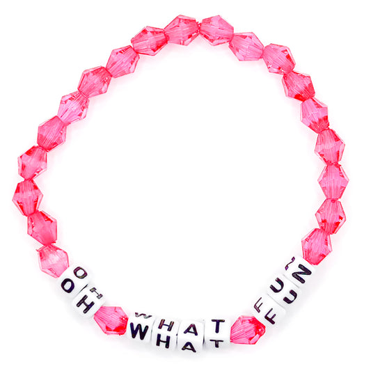 Pink "Oh What Fun" Bead Buddy Bracelet