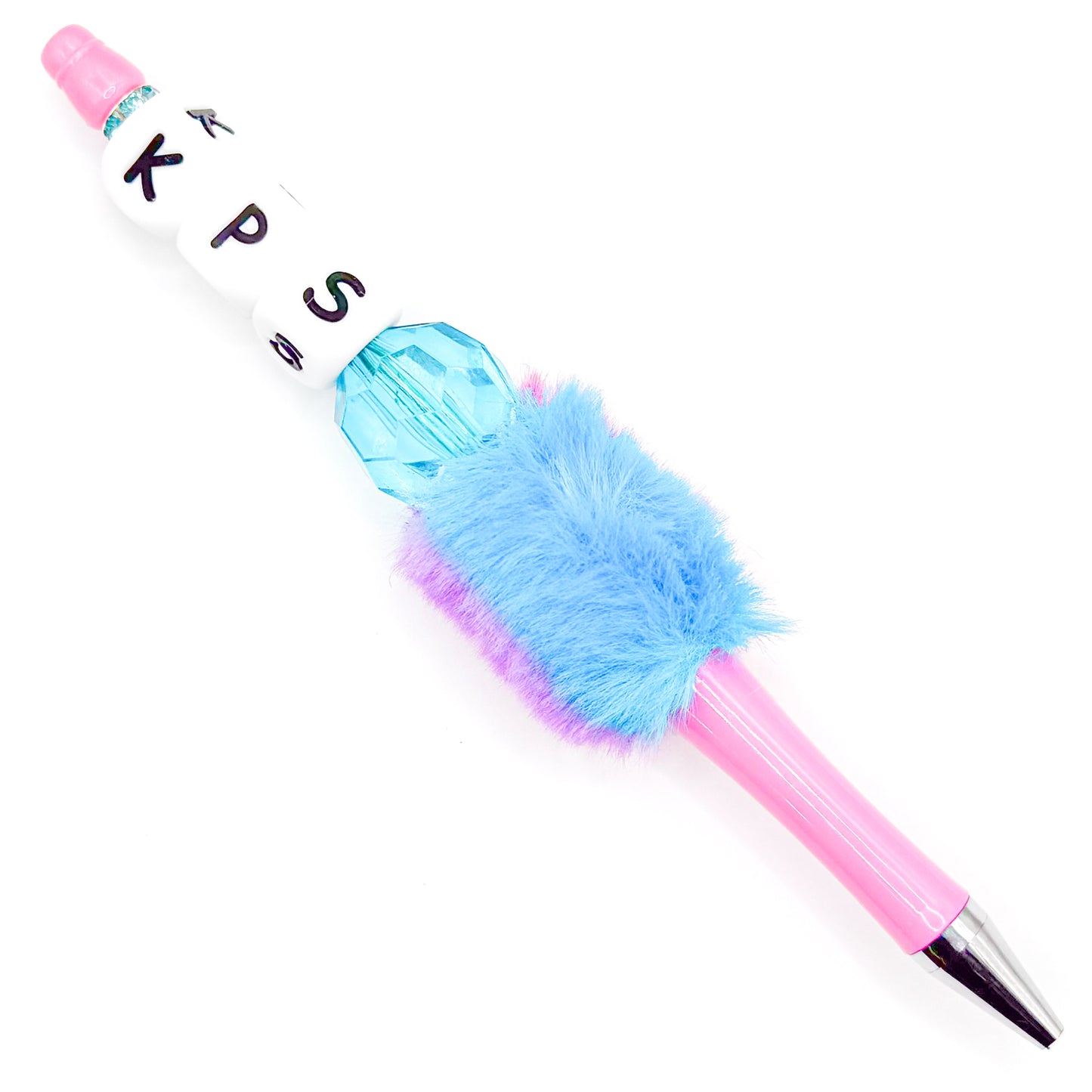 Blue and Pink "KPS" Charm Pen