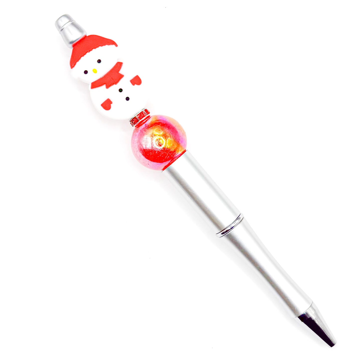 Cute Snowman Silver Charm Pen