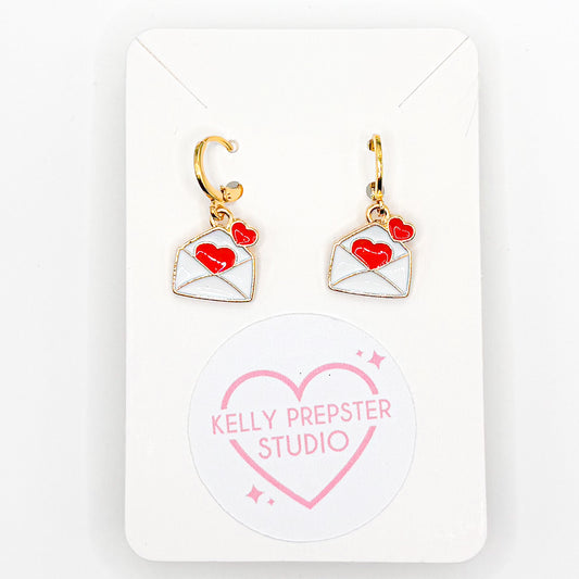 Love Letter Huggie Earrings