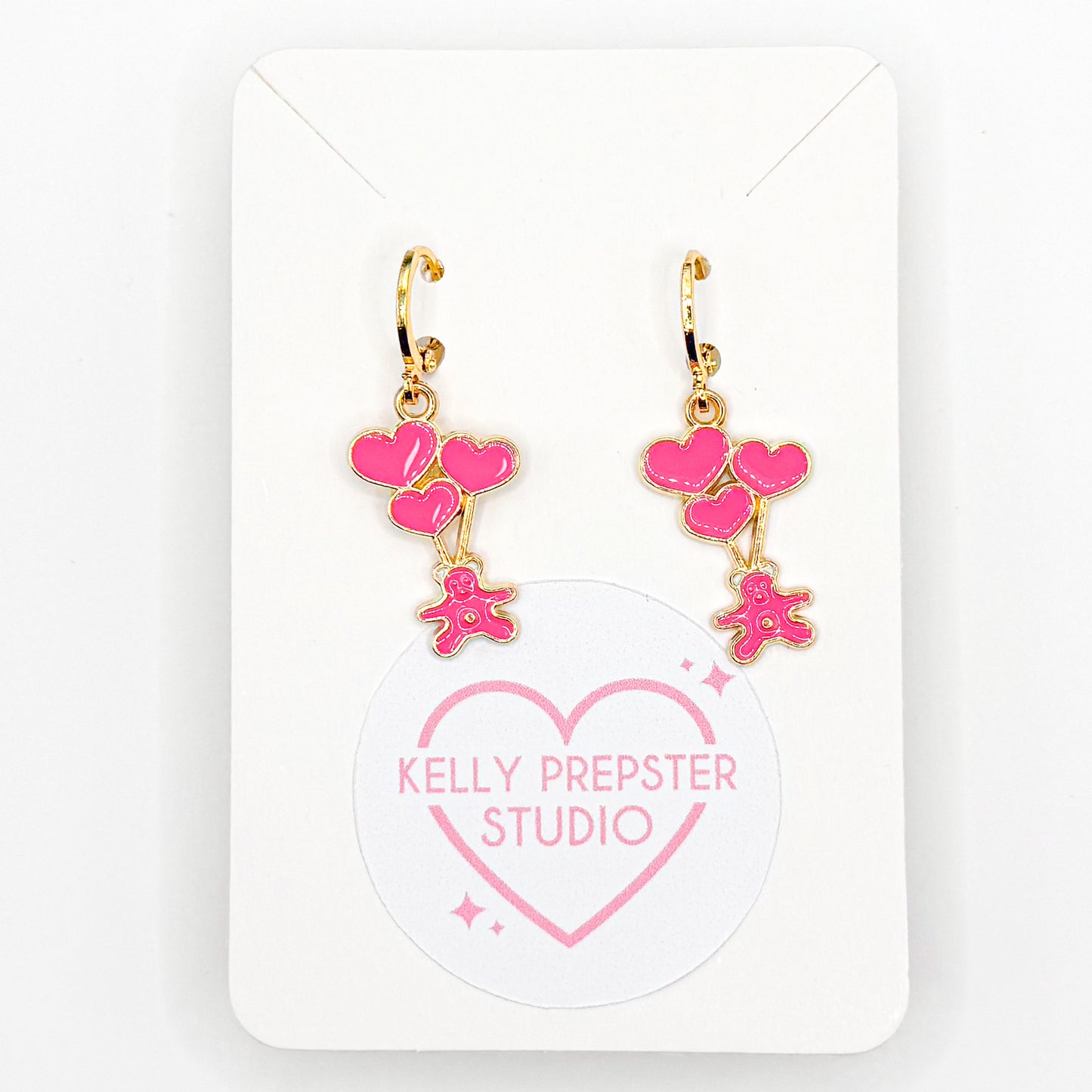 Gummy Bear Valentine Huggie Earrings
