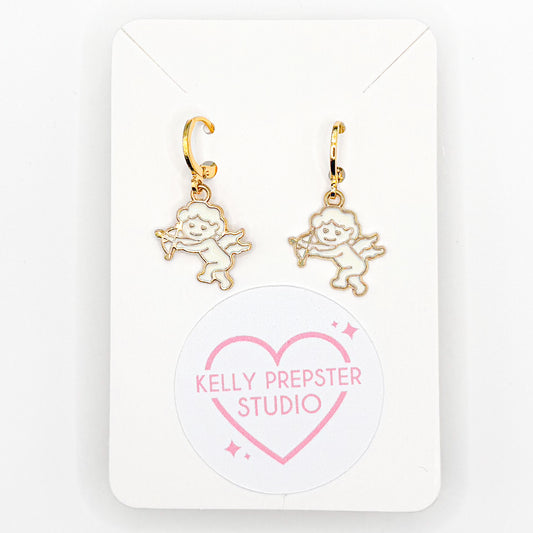 Baby Cupid Huggie Earrings