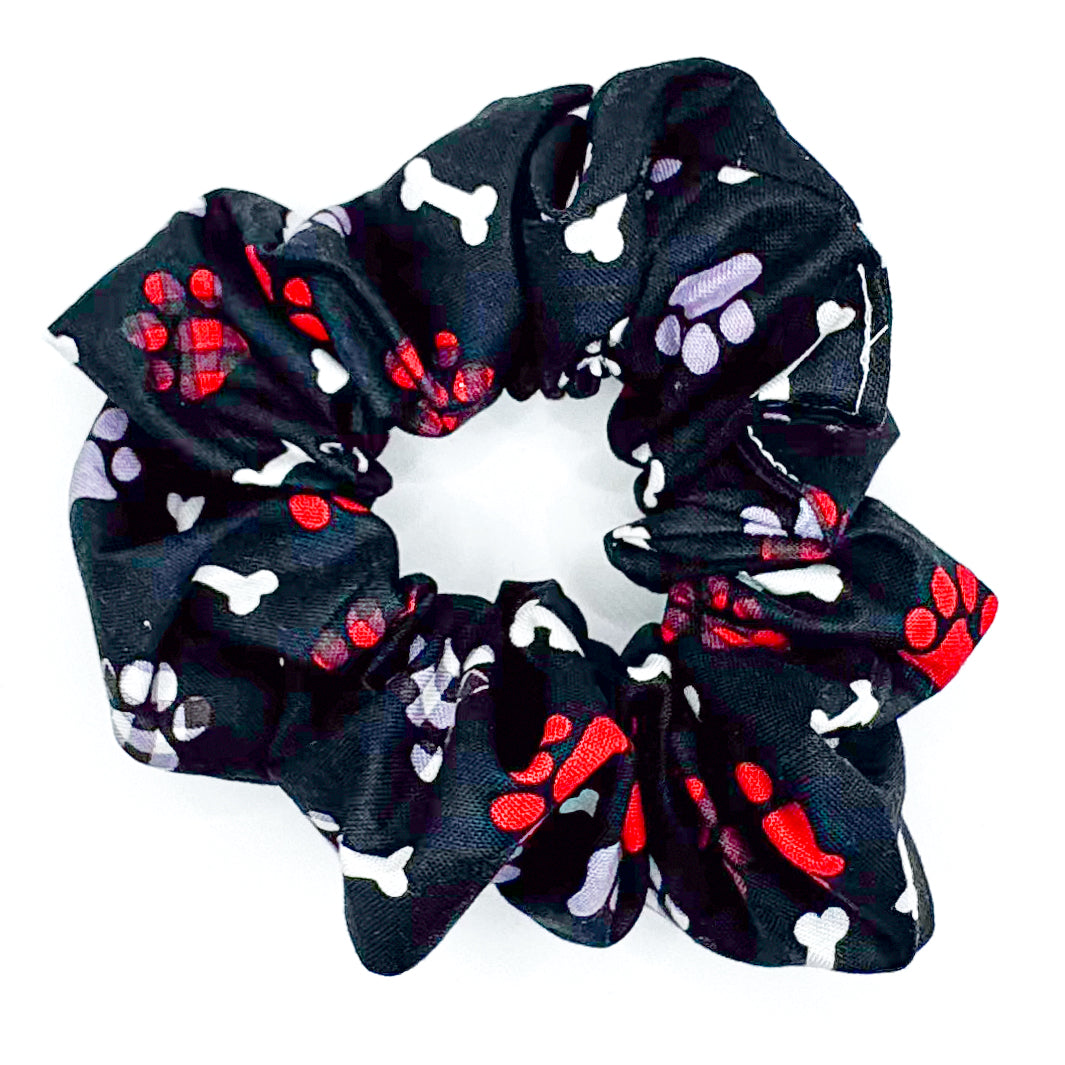 Doggie Plaid Hand-Sewn Scrunchie