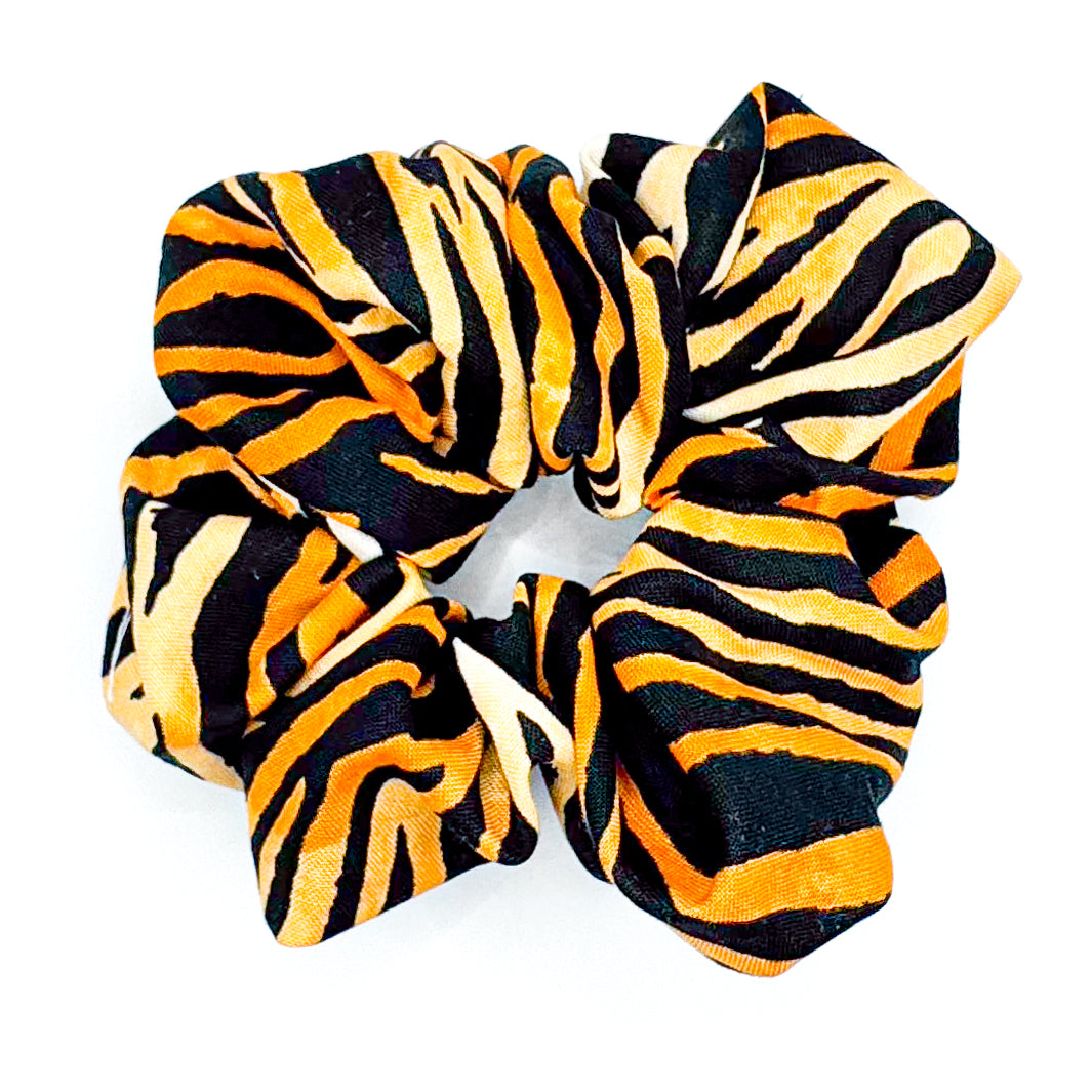 Bengal Tiger Hand-Sewn Scrunchie