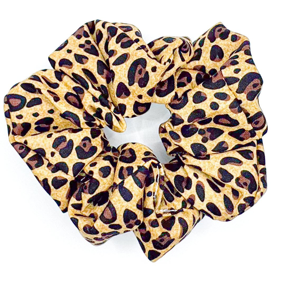 Cheetah Print Hand-Sewn Scrunchie