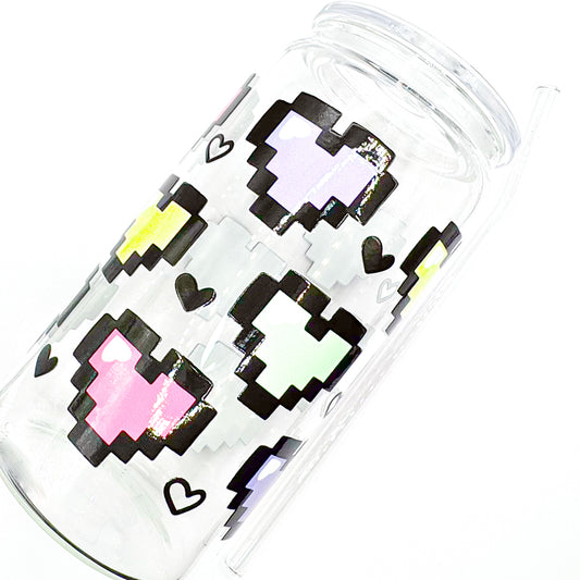 8 Bit Hearts Cup - 16oz