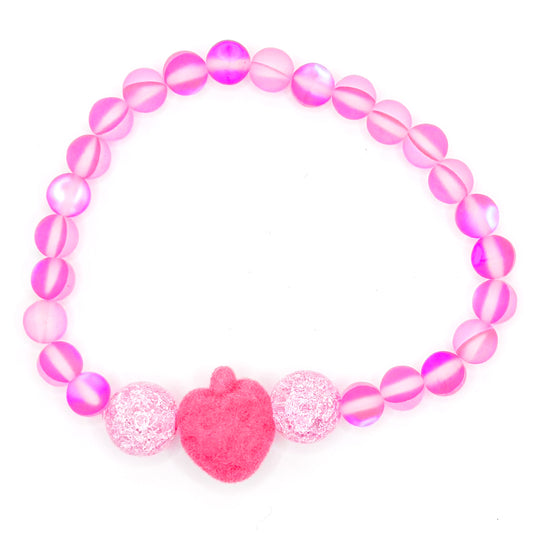 Preppy Strawberry Glass Beaded Bracelet