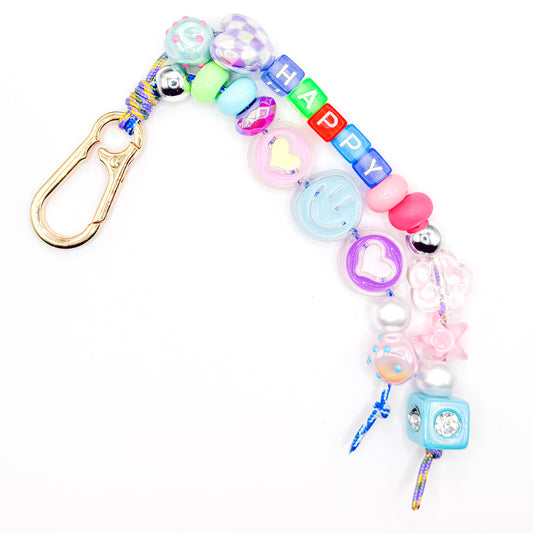 "Happy" Colorful Bag Charm