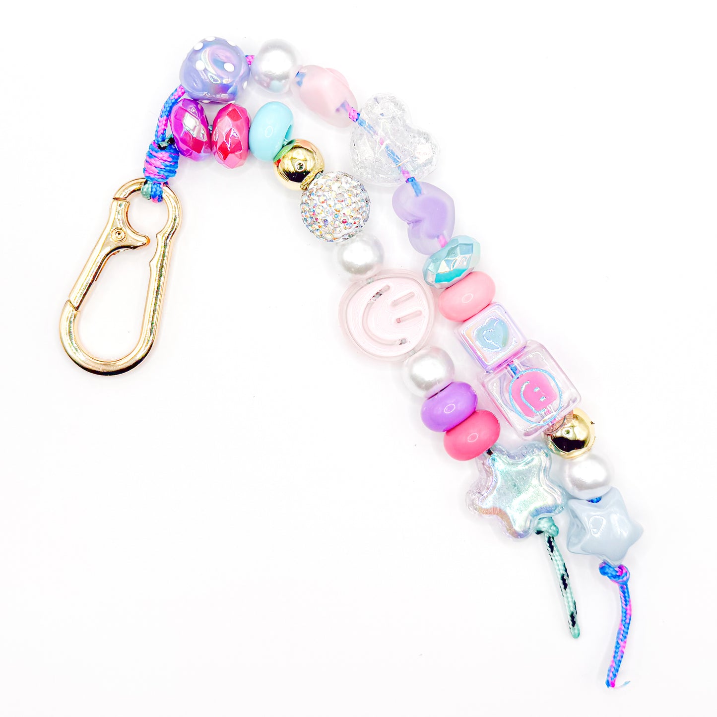 Purple and Blue Smiles Bag Charm