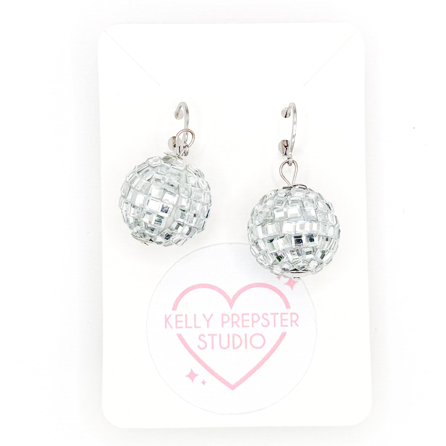 Disco Ball Huggie Earrings