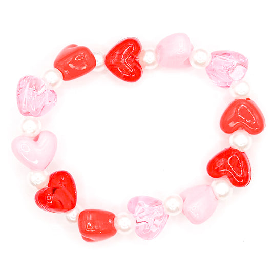 Hearts All Around Beaded Bracelet