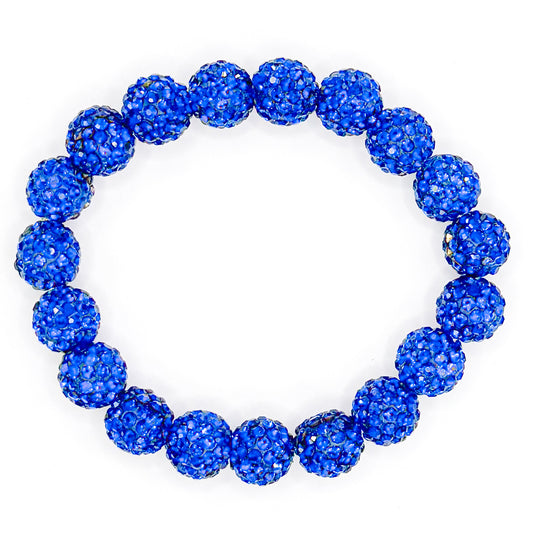 Blue Sparkle Beaded Bracelet