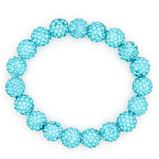 Light Blue Sparkle Beaded Bracelet