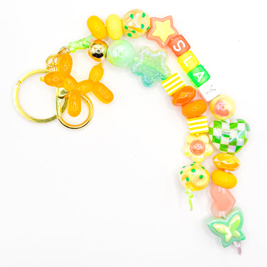 "Slay" Orange and Green Bag Charm