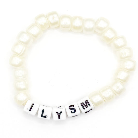 "ILYSM" Beaded Bracelet