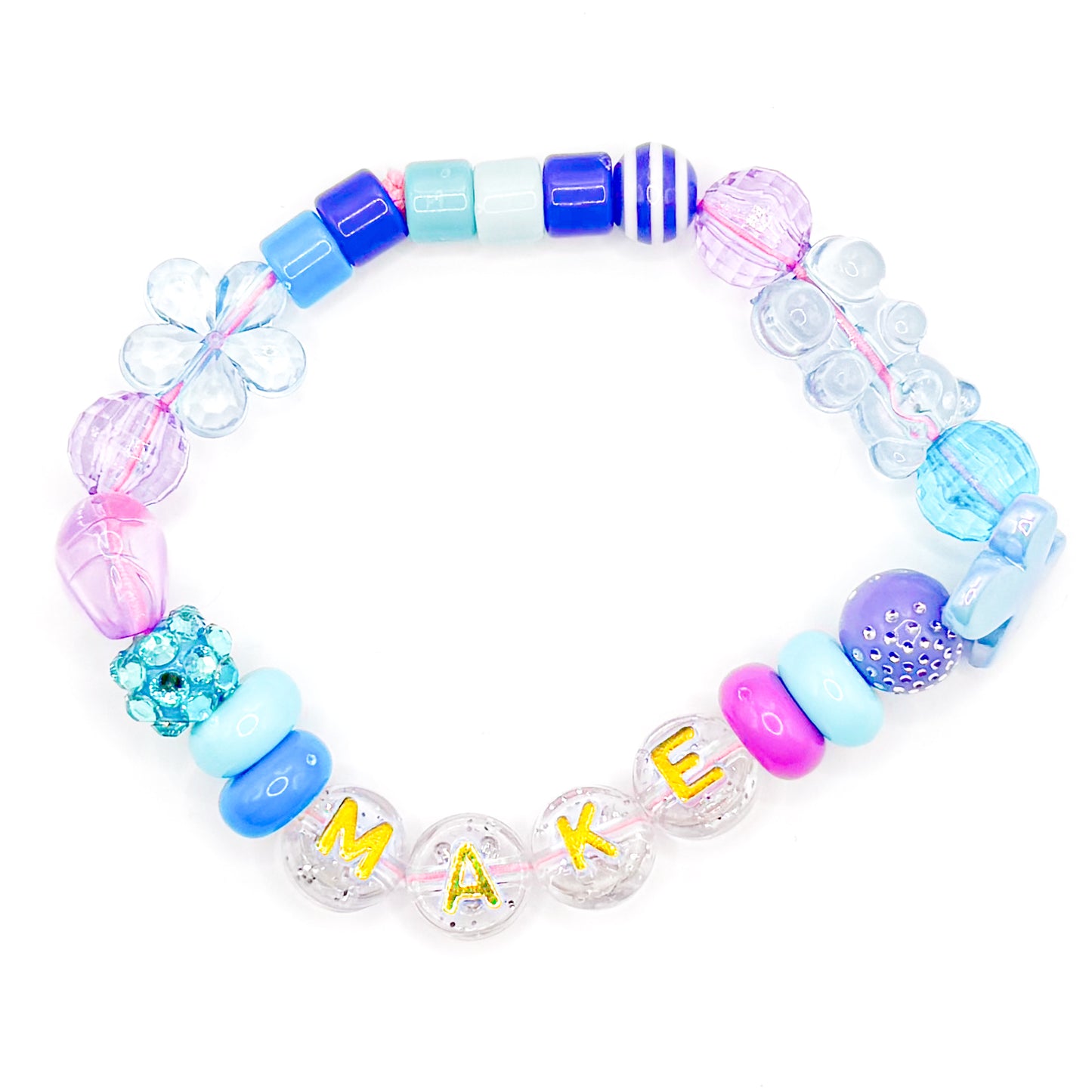 "Make" Colorful Beaded Bracelet