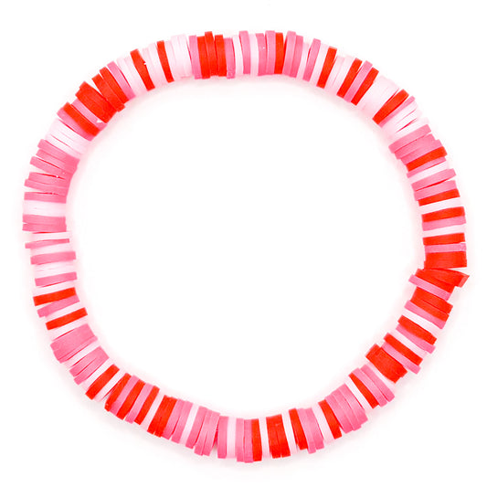 Red Candy Clay Beaded Bracelet