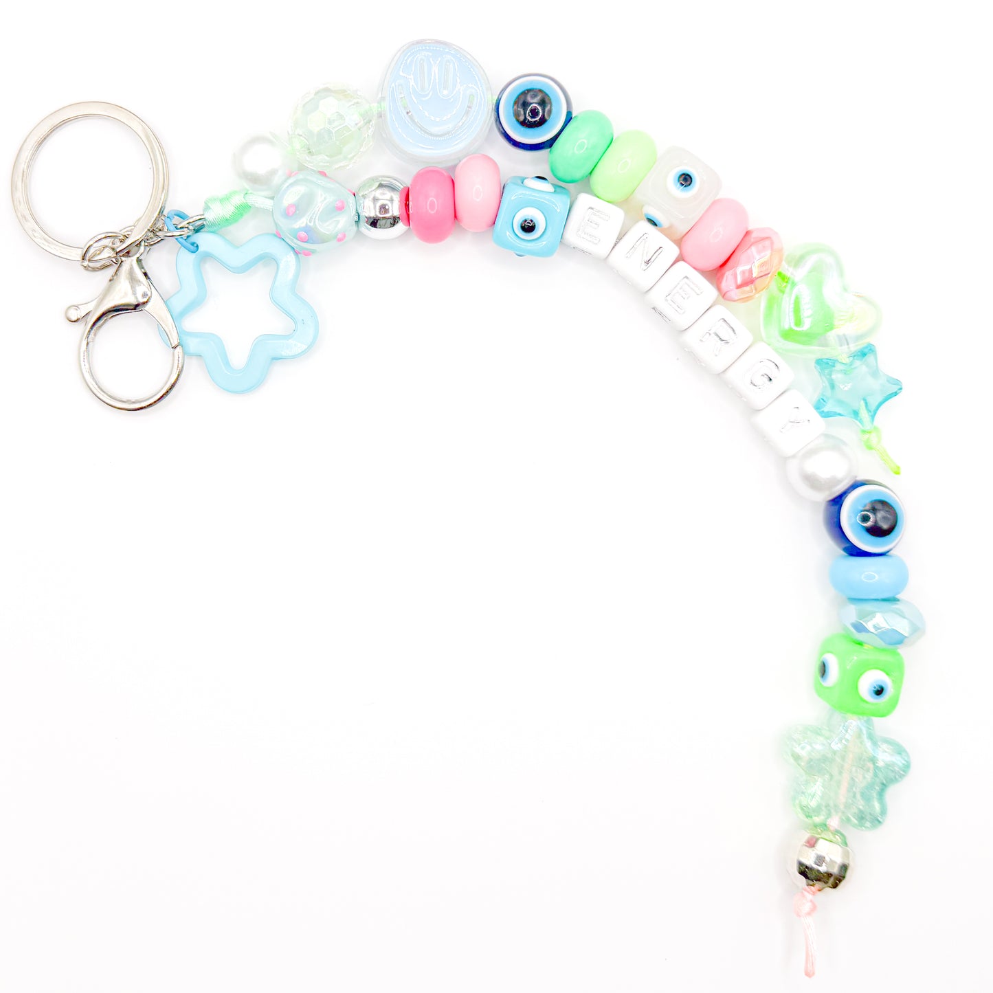 "Energy" Green and Blue Bag Charm