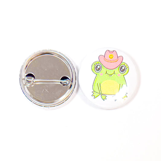 "Preppy Frog" 1.25 Inch Button