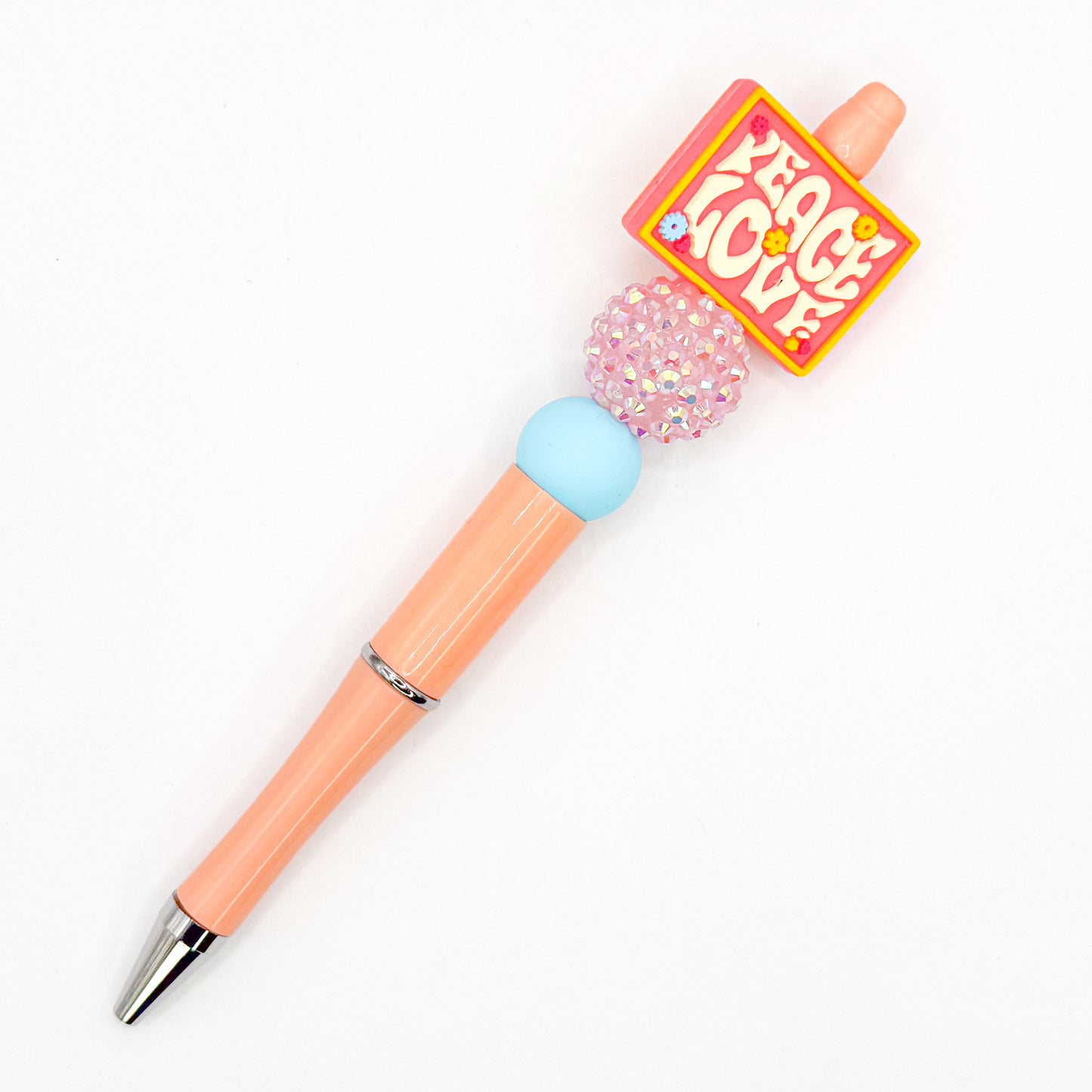 Orange Peace and Love Charm Pen