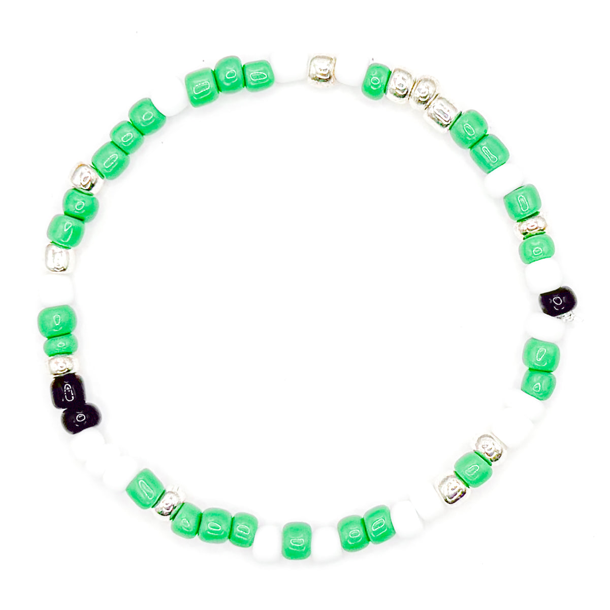 Kelly Green Seed Beaded Bracelet