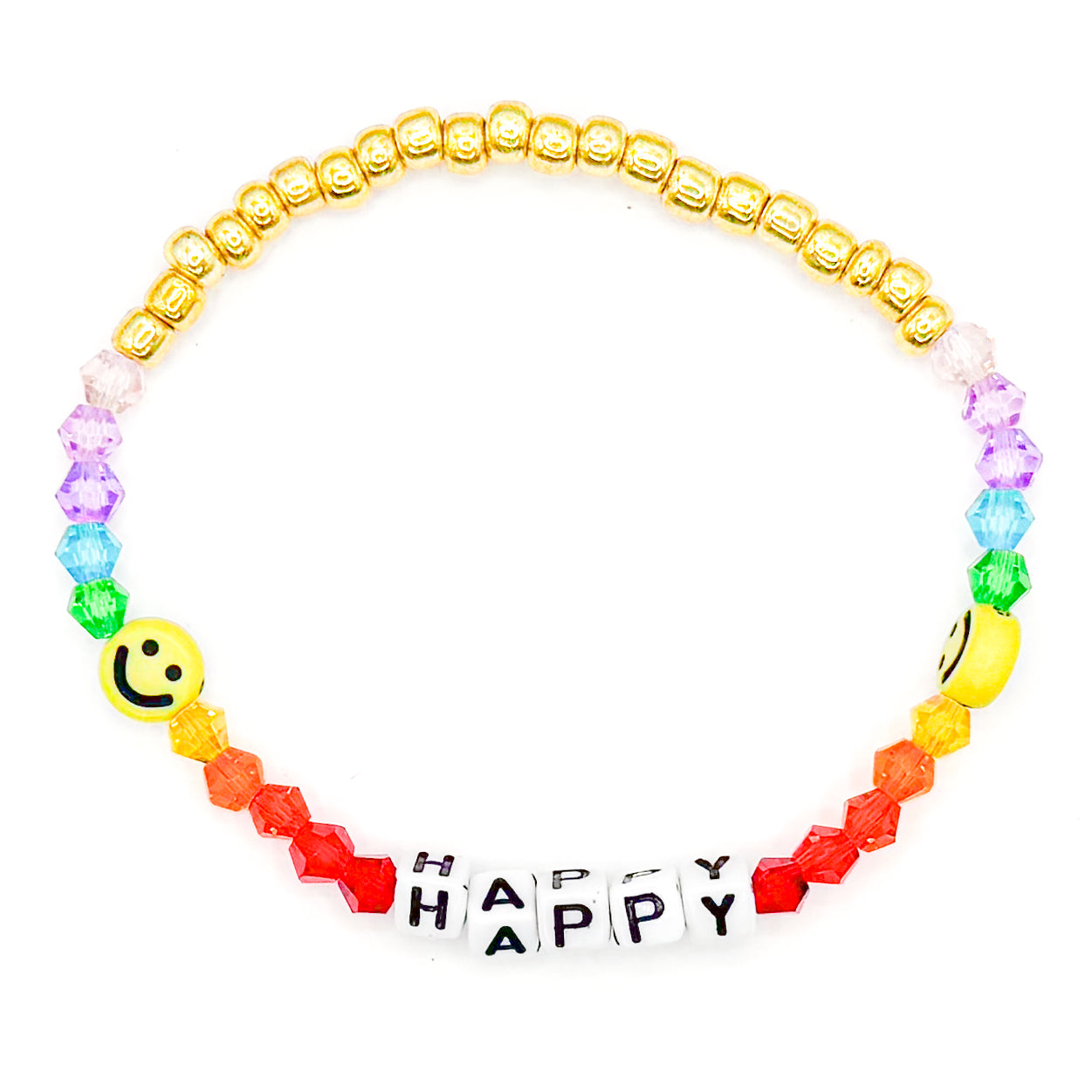 Colorful "Happy" Bead Buddy Bracelet