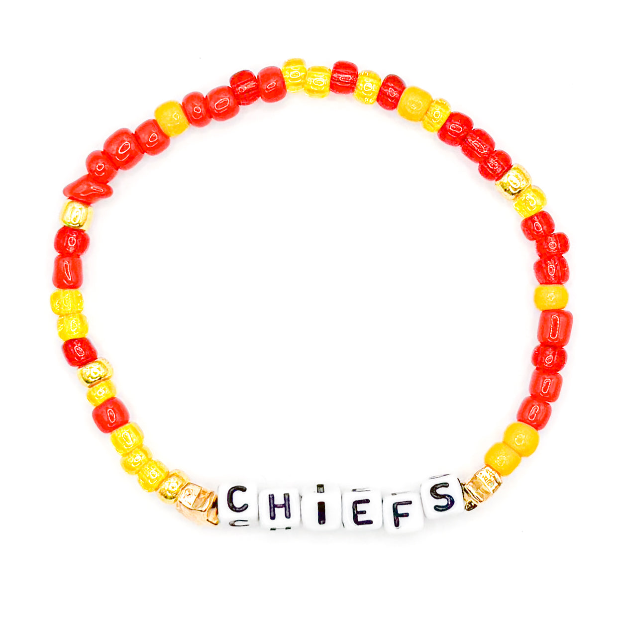 "Chiefs" Seed Beaded Bracelet