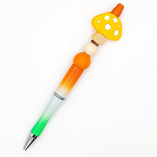 Orange Mushroom Charm Pen