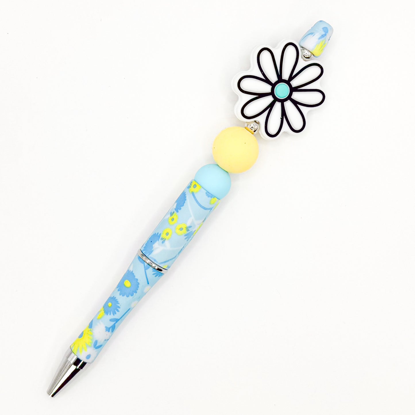 Blue Flower Charm Pen