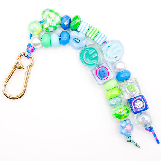 Blue and Green Splash Bag Charm