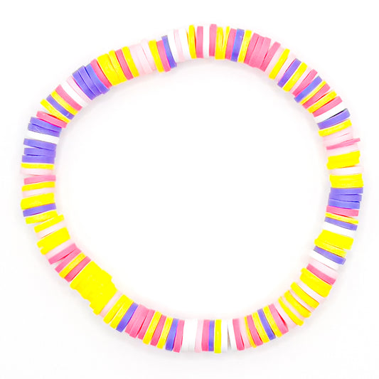 Pink Paradise Clay Beaded Bracelet