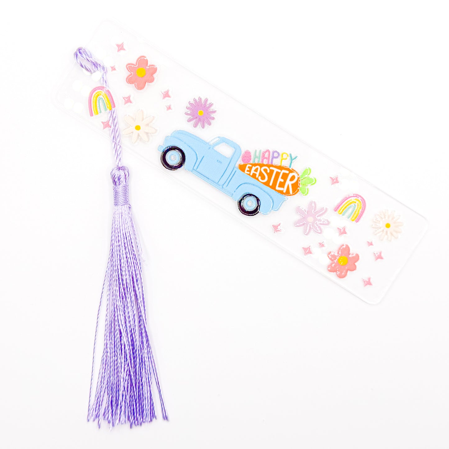 Happy Easter Truck Acrylic Bookmark
