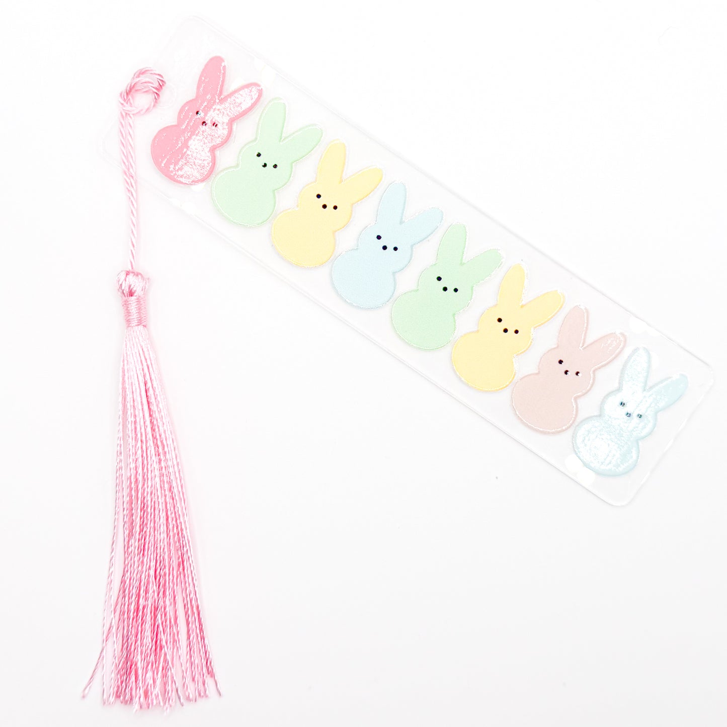 Pastel Marshmallow Bunnies Acrylic Bookmark