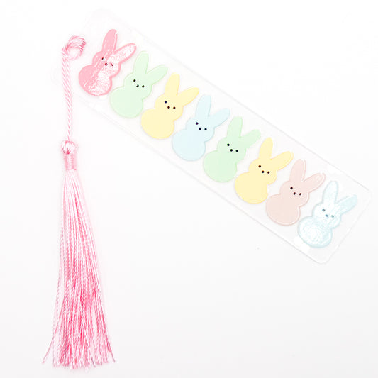 Pastel Marshmallow Bunnies Acrylic Bookmark