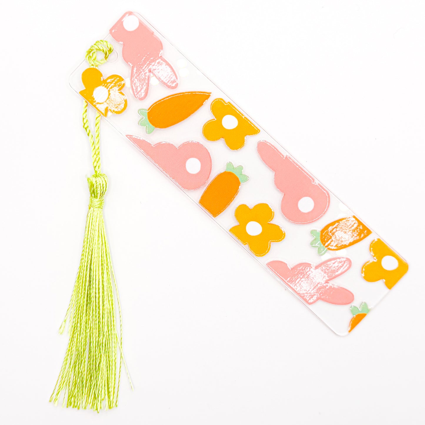 Bunnies and Carrots Acrylic Bookmark