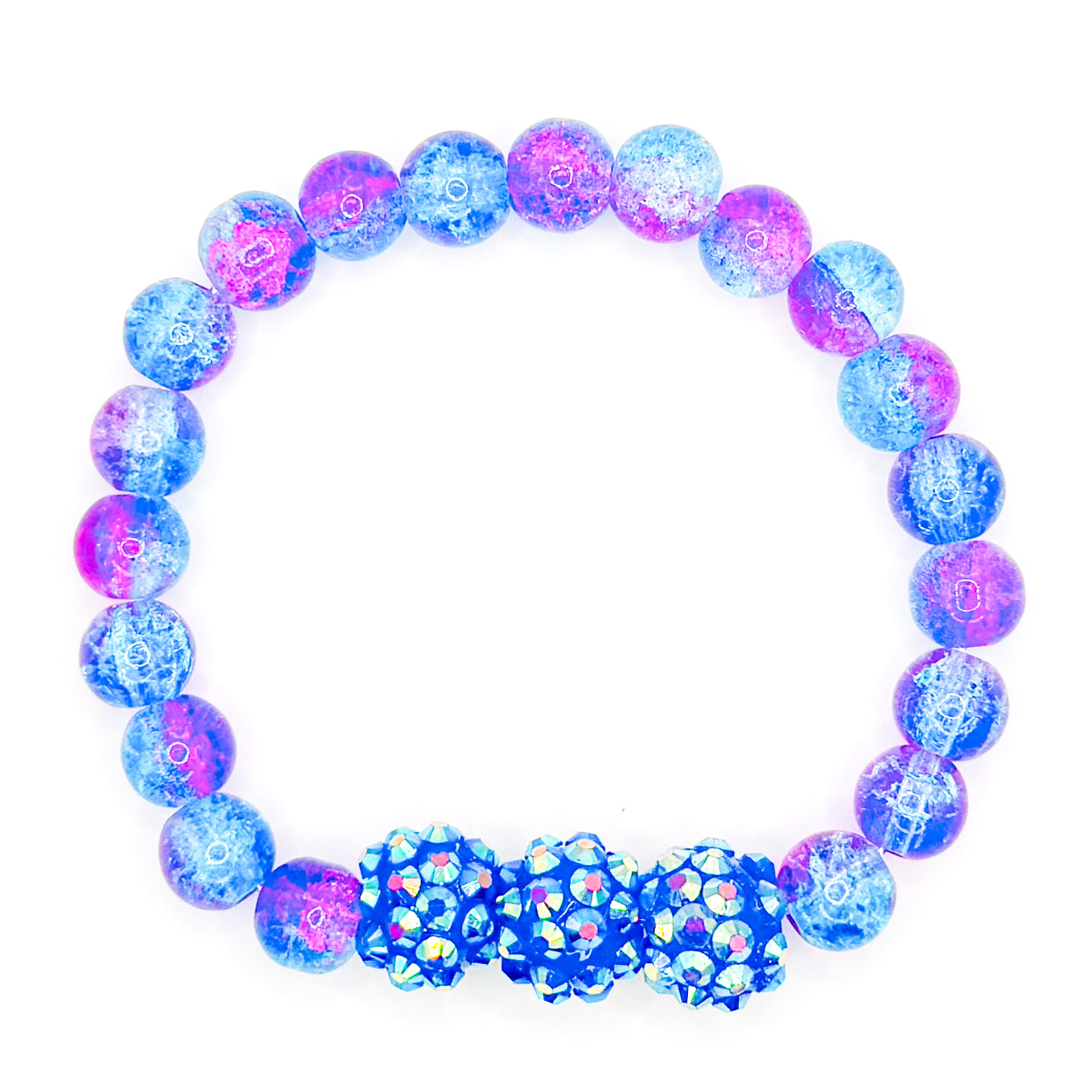 Galaxy Shimmer Glass Beaded Braclet