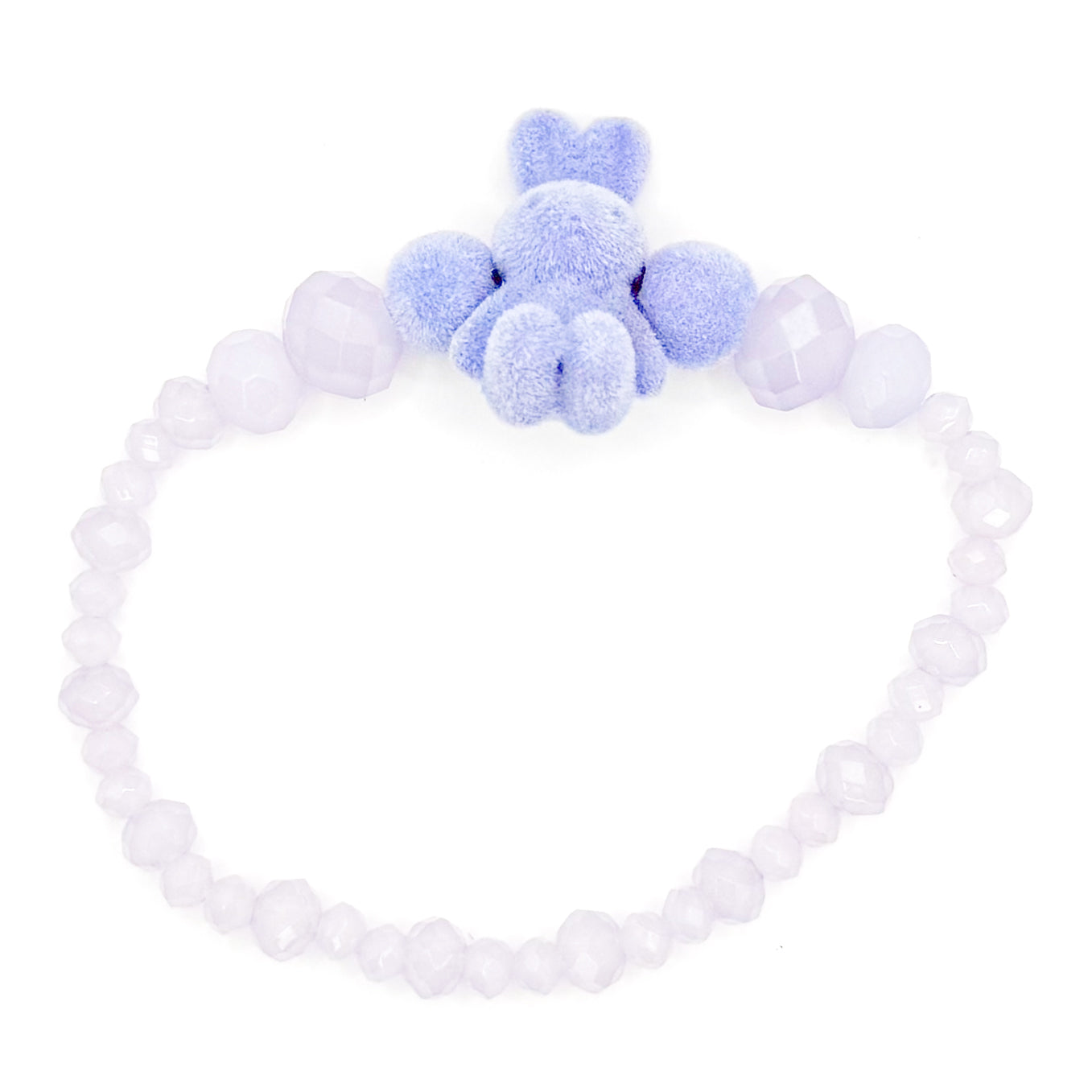 Purple Spring Bunny Beaded Bracelet