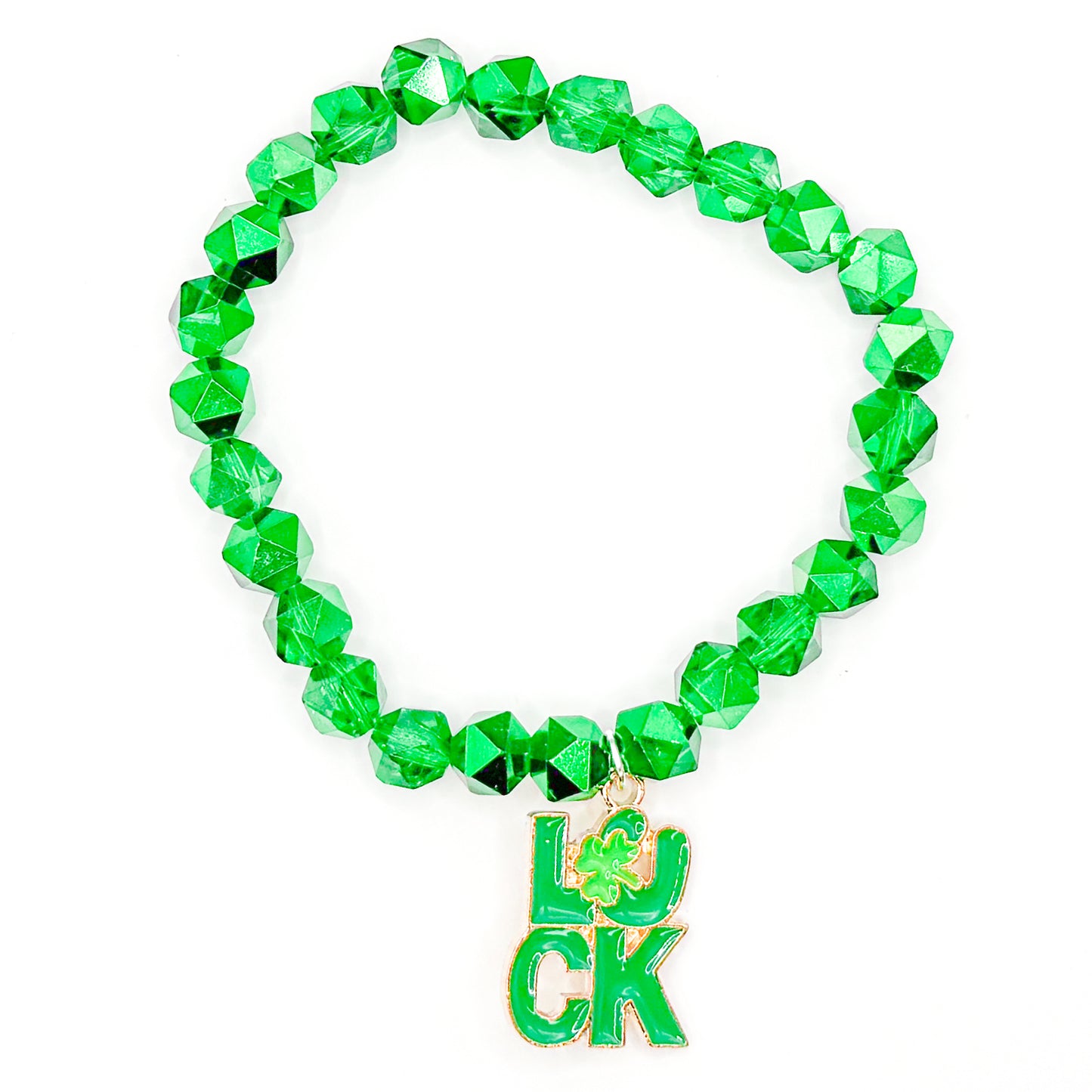 Feeling Lucky Glass Beaded Bracelet