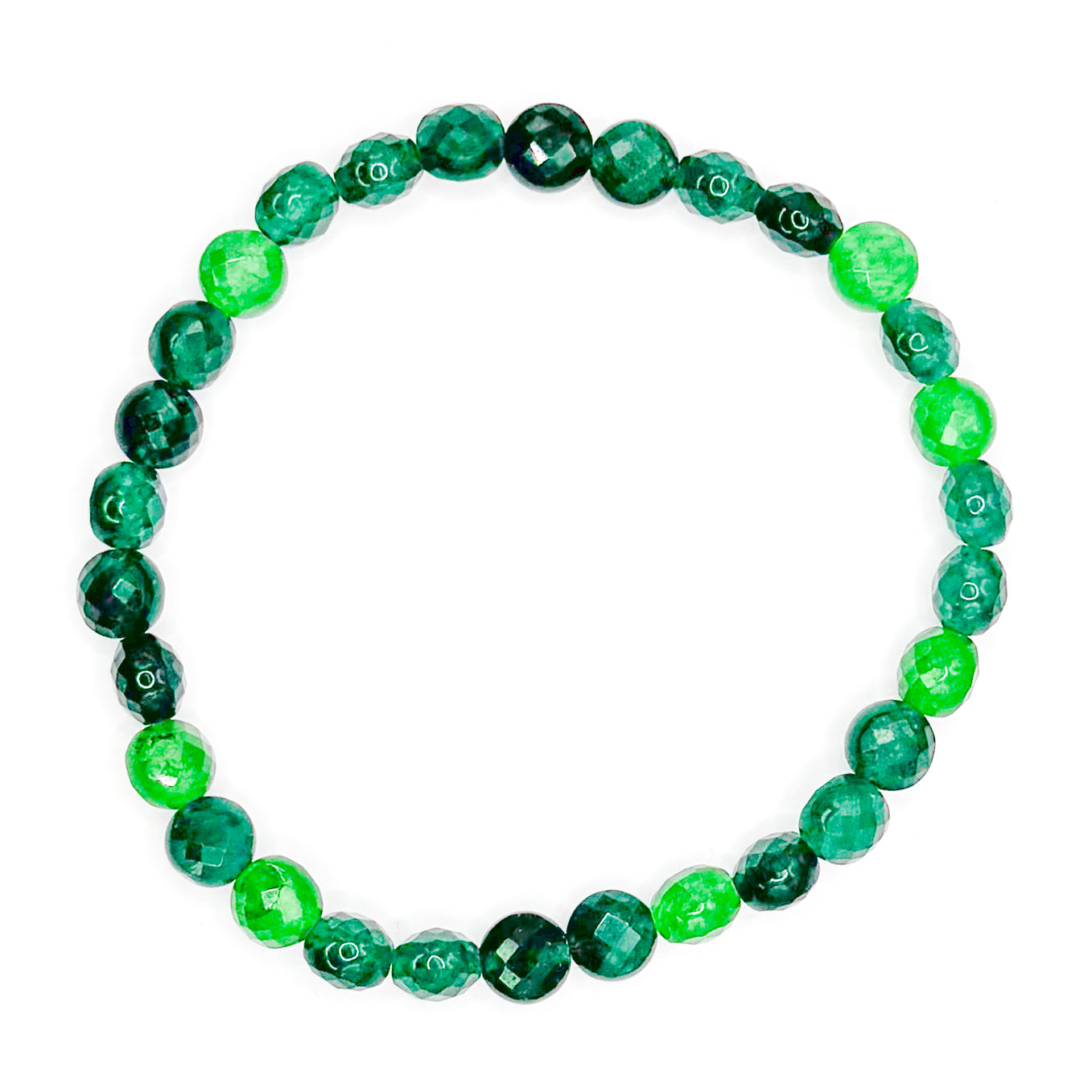 Green Rocks Glass Beaded Bracelet