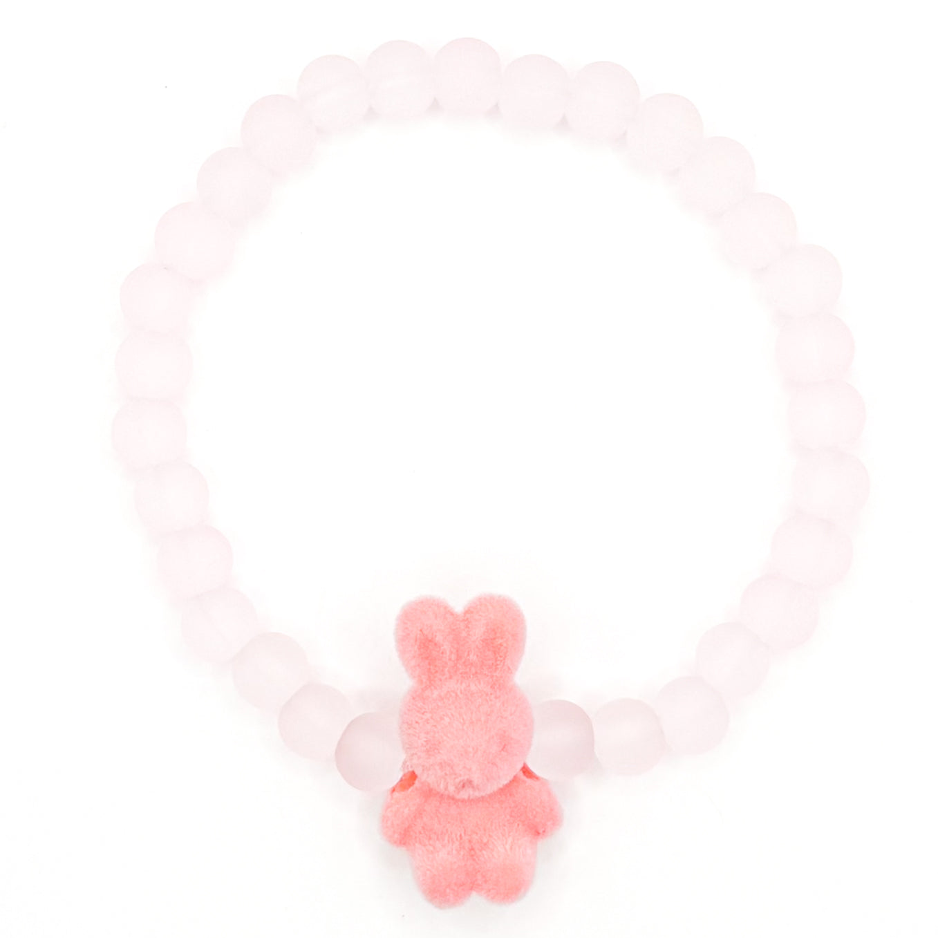 Pink Spring Bunny Beaded Bracelet