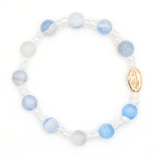 Deep Ocean Pearls 2.0 Glass Beaded Bracelet