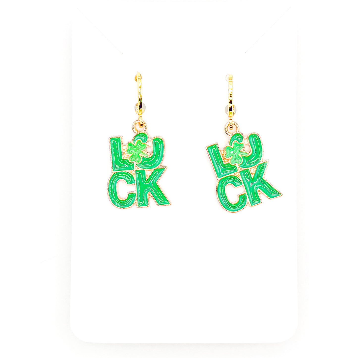 Feeling Lucky Huggie Earrings